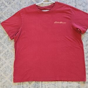 Eddie Bauer Men's Red Short Sleeve Tee